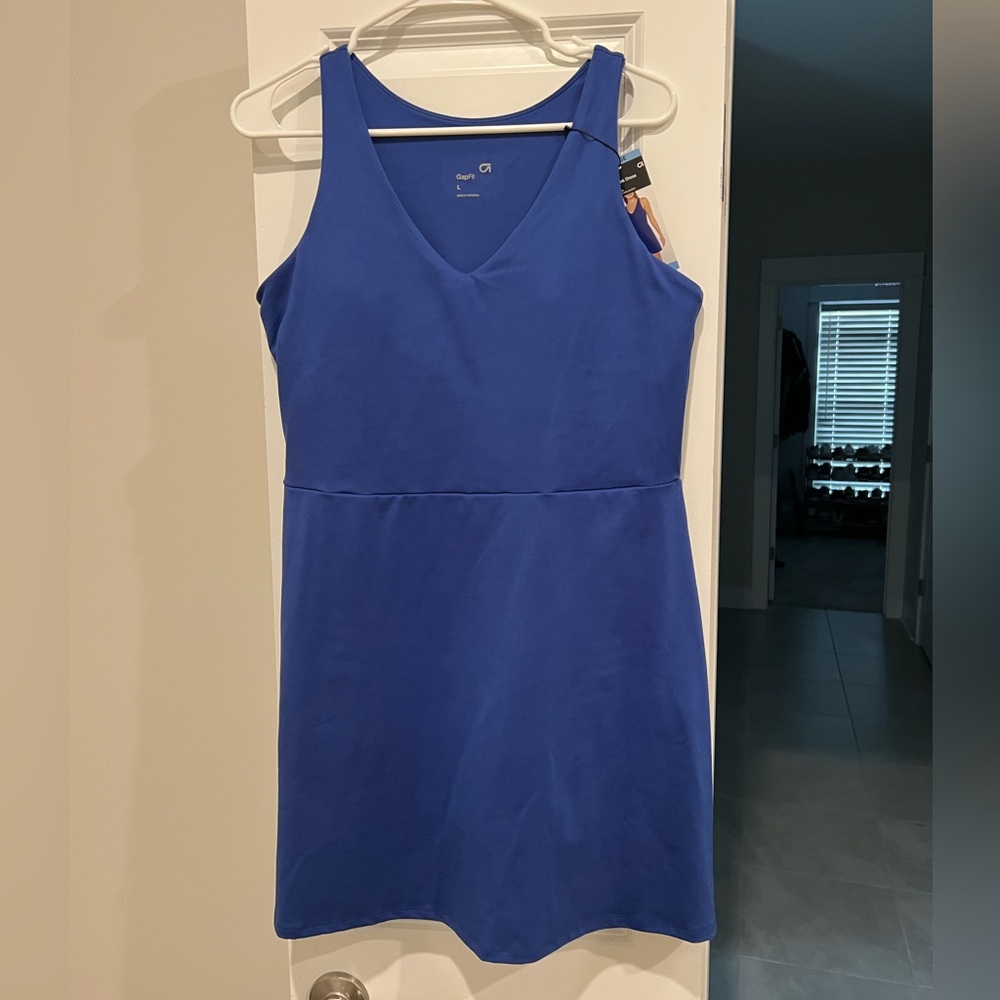 Gap Fit Women's Blue Athletic Mini Dress Size L NEW